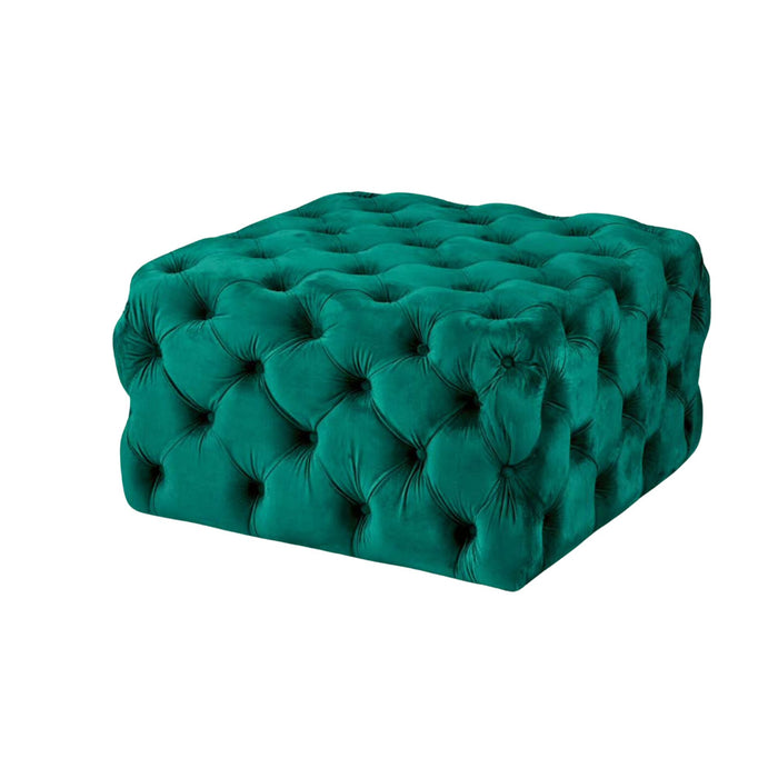 Fade Pouf Maia in Tessuto e Metallo Due Colori 80x80x45 cm