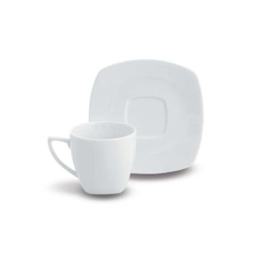 Fade Maison 6 tazzine quadrate da caffè White in porcellana bianca
