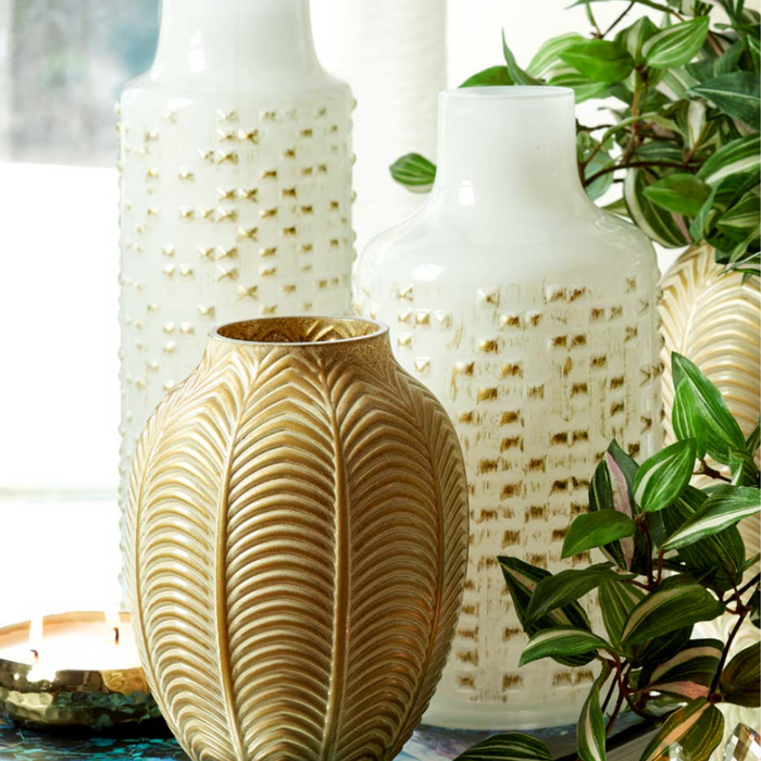 Fade Vaso Bianco Mahin in Porcellana in due Dimensioni